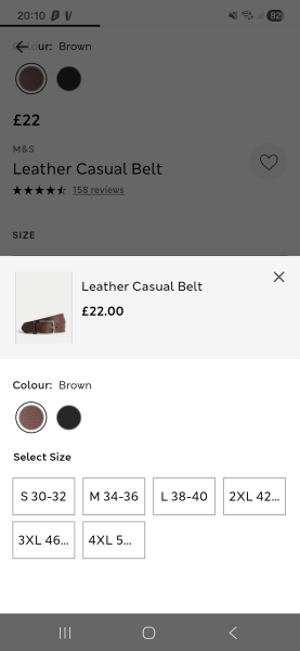 Marks and Spencer belts