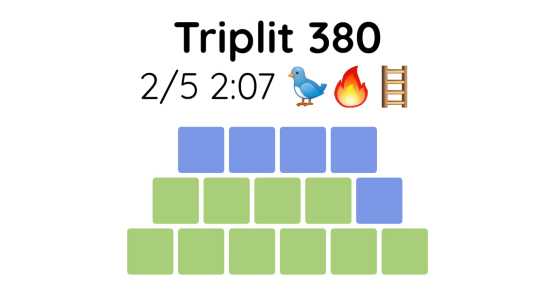 Yet another new word game - let me introduce you to Triplit!