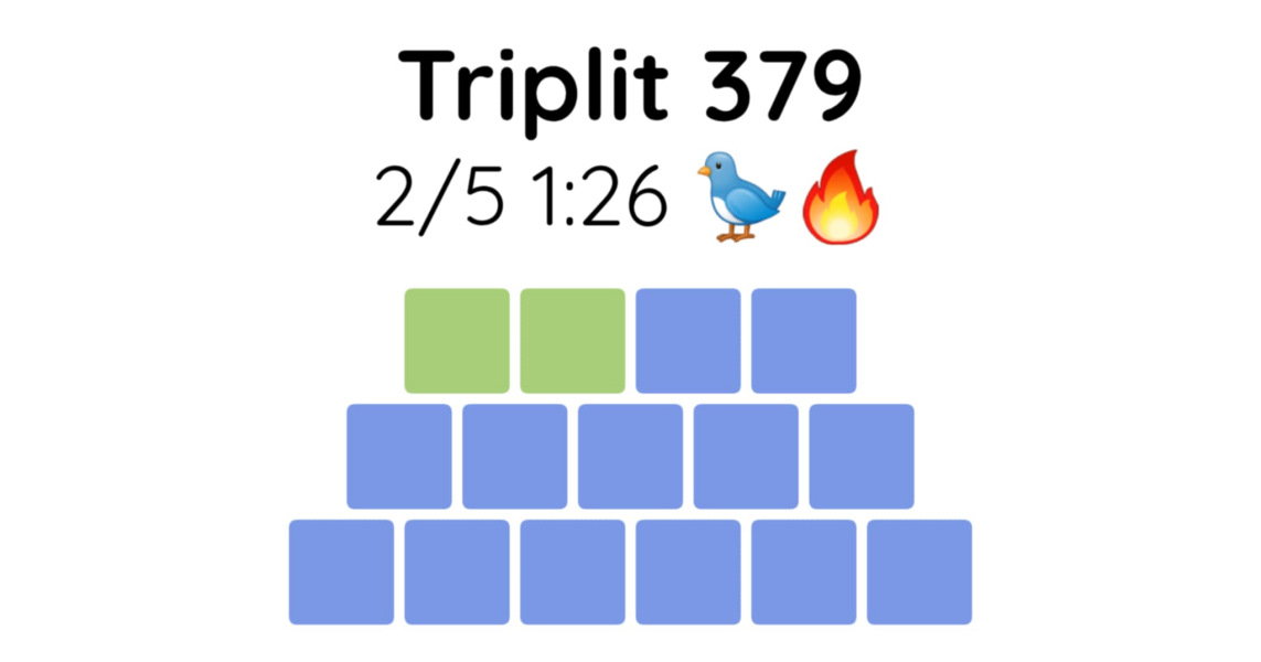 Yet another new word game - let me introduce you to Triplit!