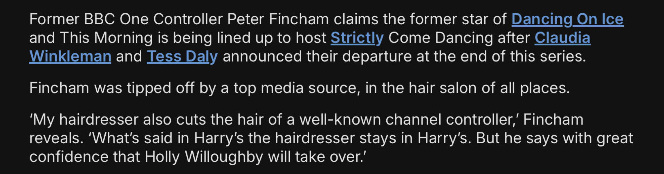 Strictly 2025 : Week Six Post Show Chat