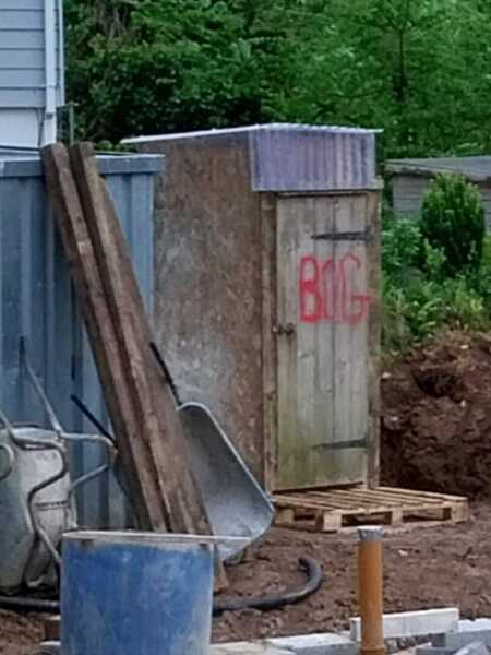 Neighbour has complained about Portaloo