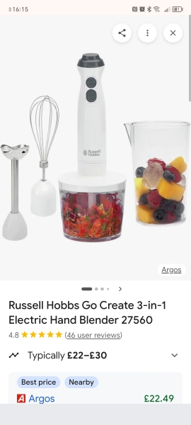 Food processor recommendation