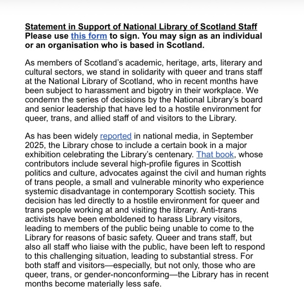 Update on the National Library of Scotland debacle.