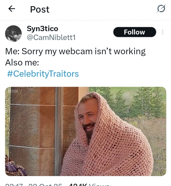 Celeb Traitors 6: Farting is Such Sweet Sorrow.