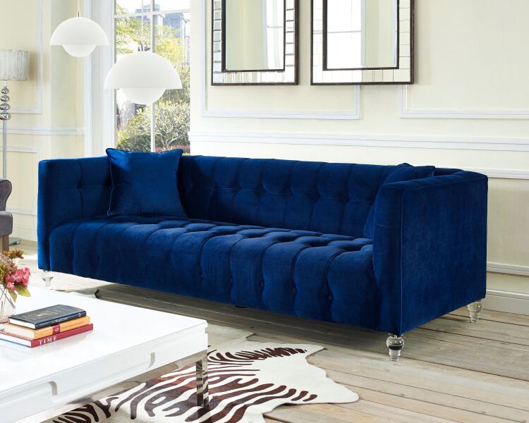 Paint ideas - navy blue sofa