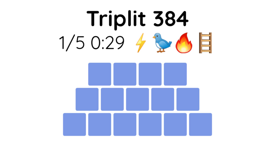 Yet another new word game - let me introduce you to Triplit!