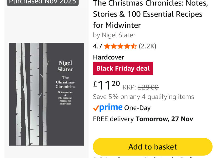 The Nigel Slater Christmas Chronicles readalong 2025 - Part 2