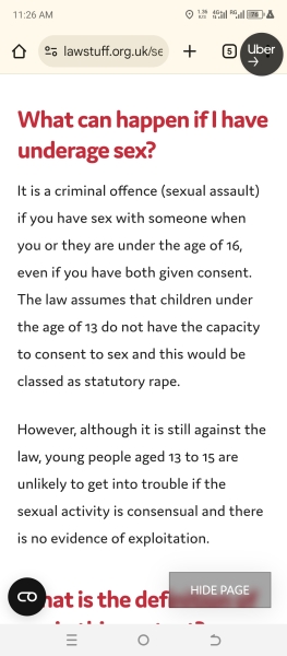 DD told me her 14 year old sister has had sex