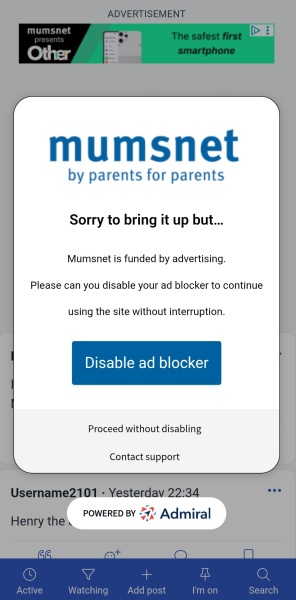 Asking me to disable ad blocker that I'm not using
