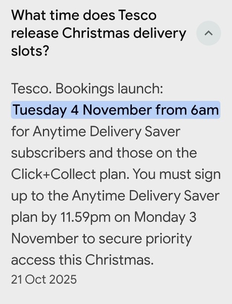 Tesco Christmas Slots 2025