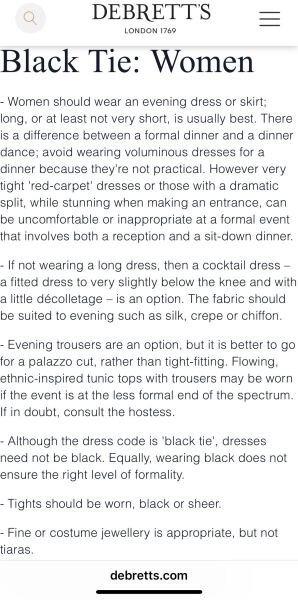black tie dress?