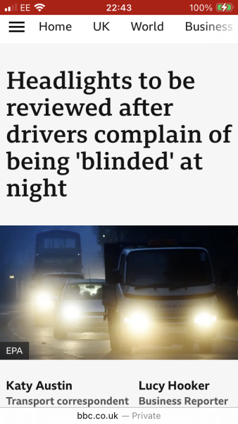 I am blinded by headlights when I drive after 4pm. Help