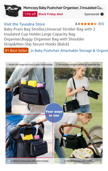 Cosatto pram cup holder