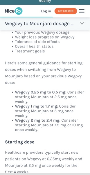 Swapping from Wegovy to Mounjaro
