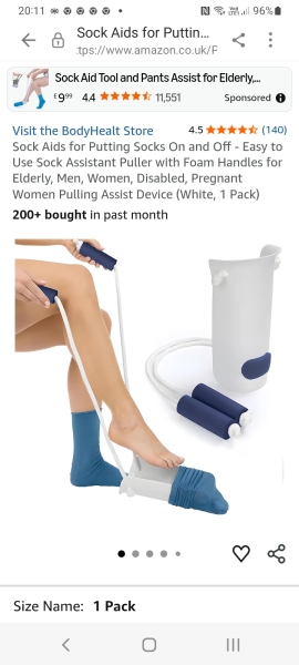 Can anyone recommend a Sock Aid and Grabber tool? (about to have hip replacement op)