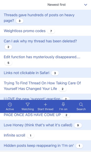 Floating bar/control panel