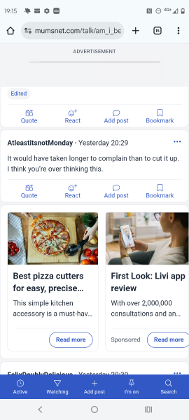 To complain that my pizza wasn’t cut for me?