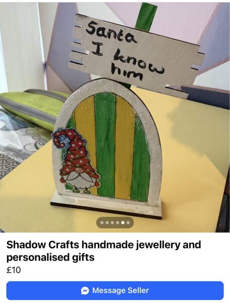 Facebook Christmas handmade tat