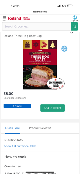 ‘Just the meat for me please’ Sunday Lunch issue ’