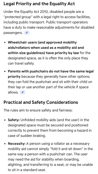 Pushchair vs walkers which has priority in buggy space