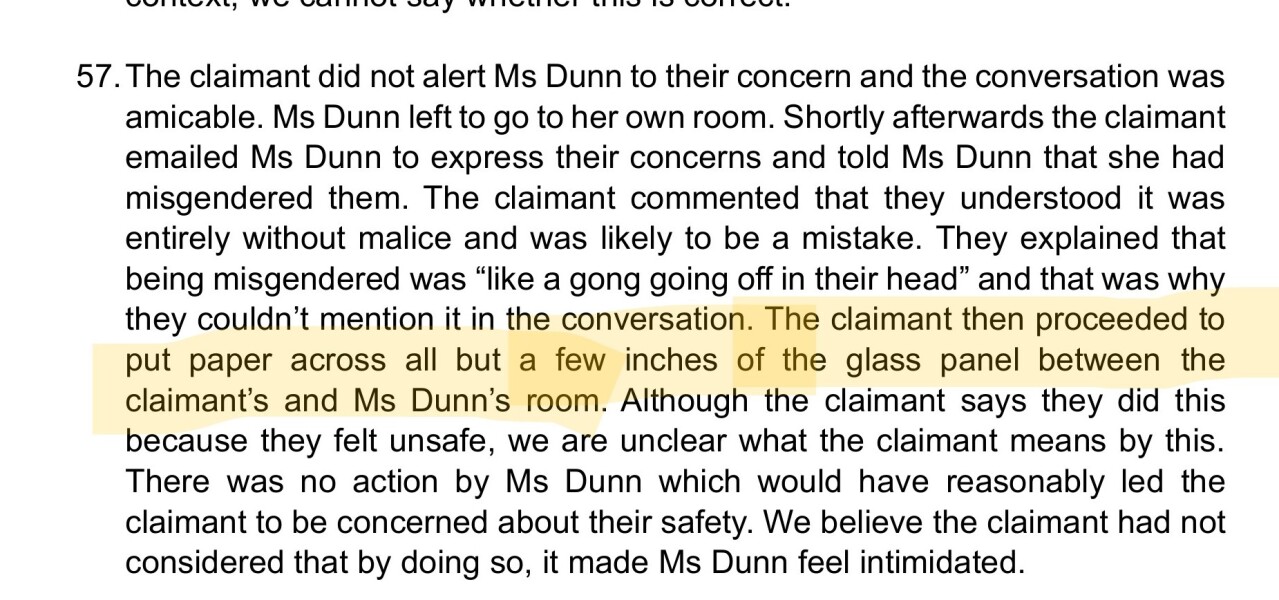 Employment Tribunal finds NB does not meet PC of GR