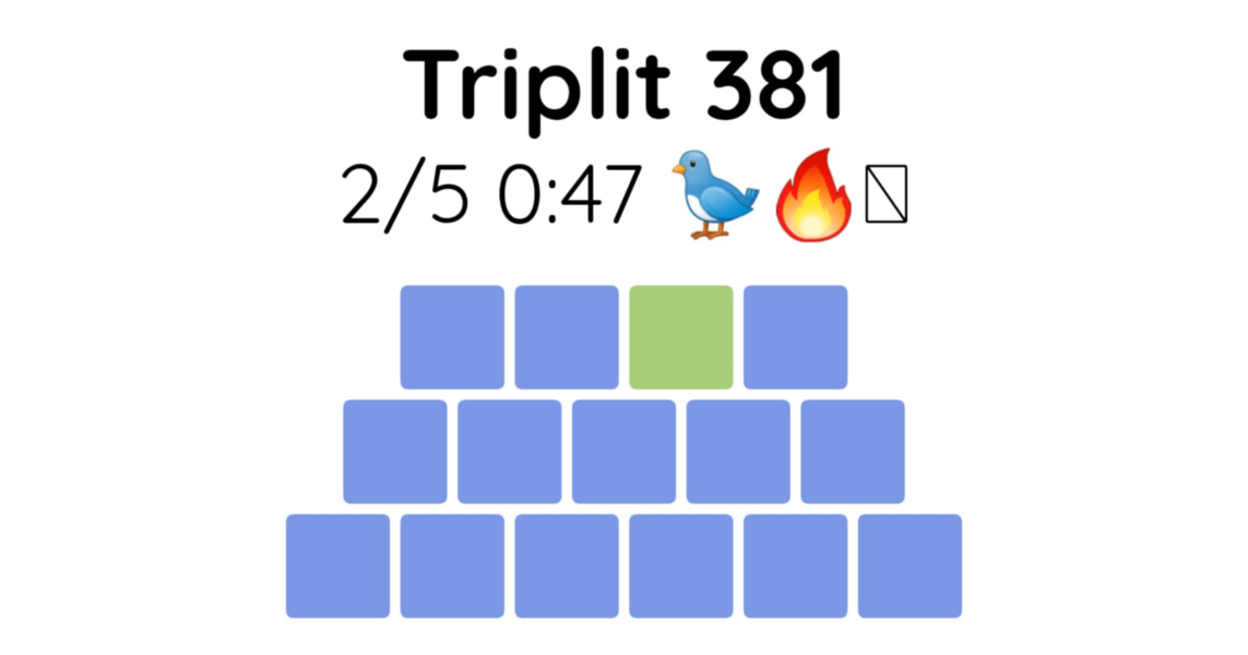 Yet another new word game - let me introduce you to Triplit!