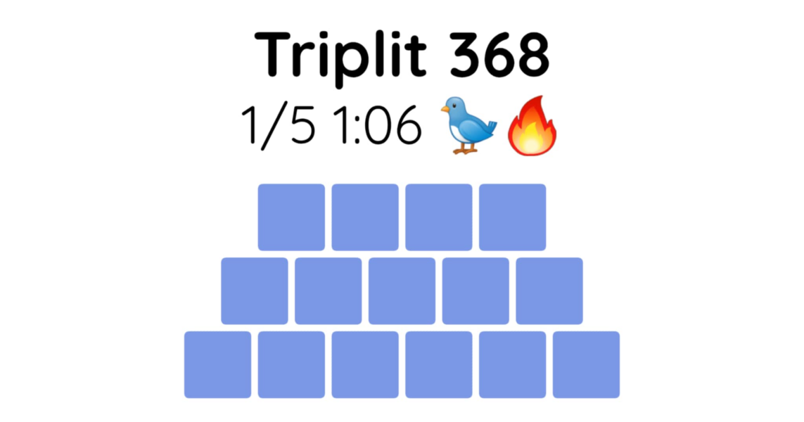 Yet another new word game - let me introduce you to Triplit!