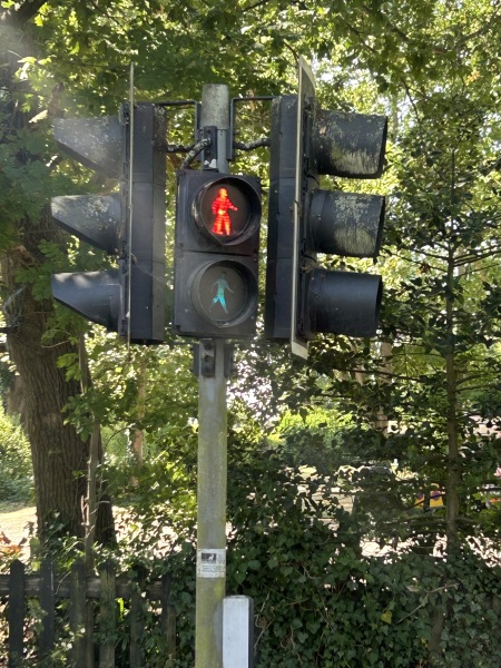 Crossing the road when there’s not a green man