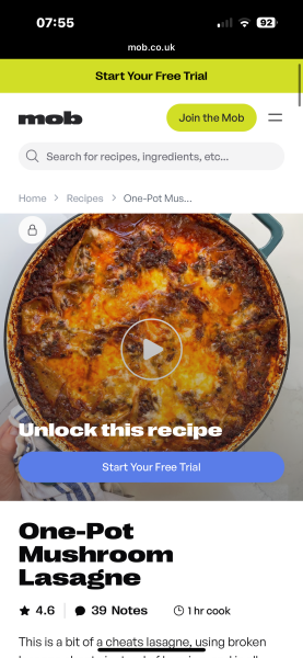 Vegetarian lasagne recipe