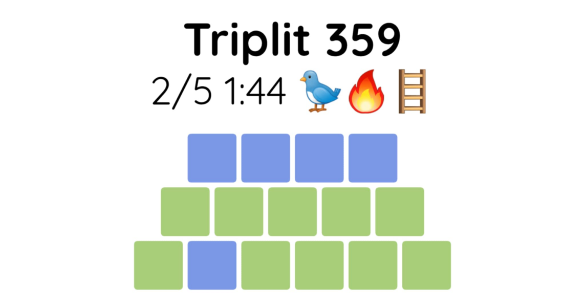 Yet another new word game - let me introduce you to Triplit!