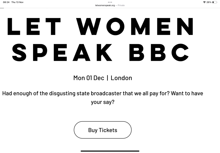 LWS London 30 Nov 25 Speakers Corner & 1 Dec 25 BBC Portland Place