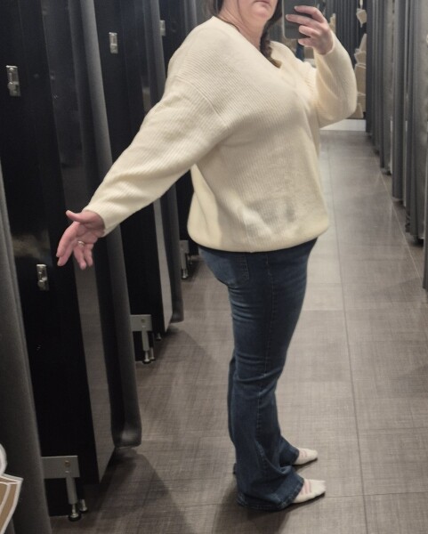 Skirt/ jumper look. Am I too big for it? Or doing it wrong