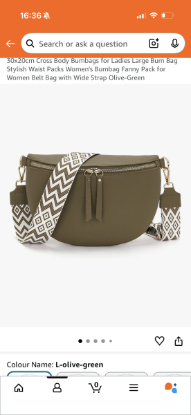 Crossbody sling crescent shape