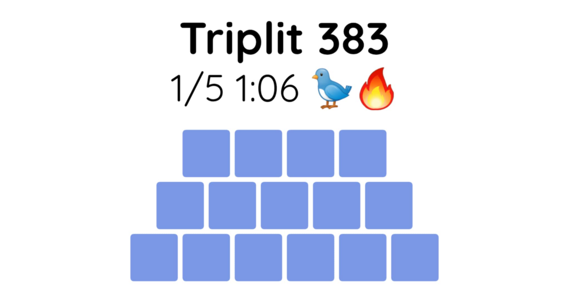 Yet another new word game - let me introduce you to Triplit!