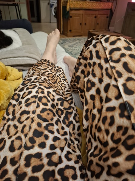Adidas leopard trousers