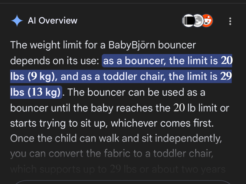 Bouncer/swing/chair for higher centile baby…
