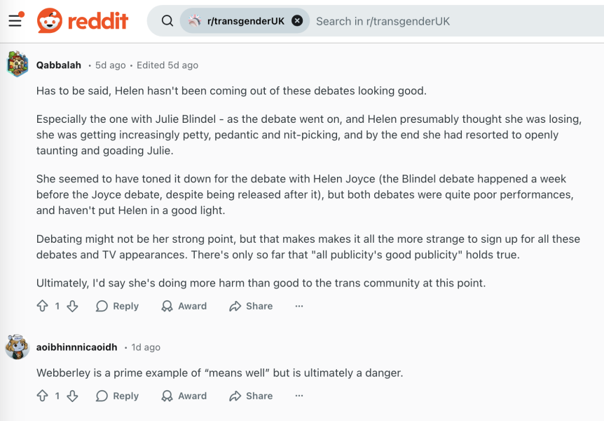 Dr Helen and Dr Mike Webberley - matters of public record