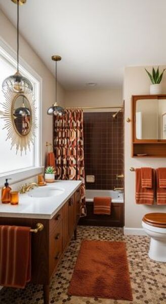 How to brighten up beige bathroom