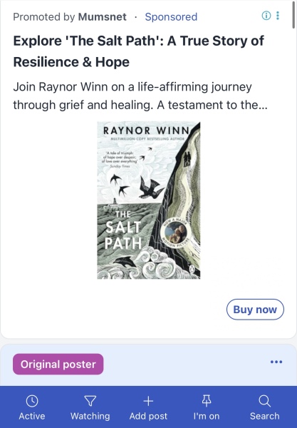 Thread 19: To feel disappointed after reading this in The Observer about the author and her husband from The Salt Path book and film?