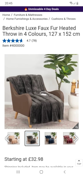 Heated throw help