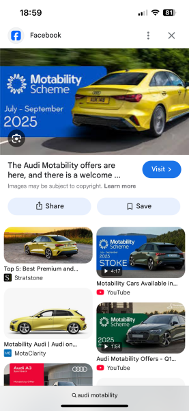 Luxury cars removed from the motability scheme