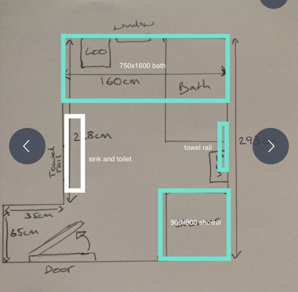 Bathroom layout confusion