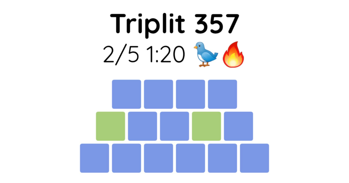 Yet another new word game - let me introduce you to Triplit!