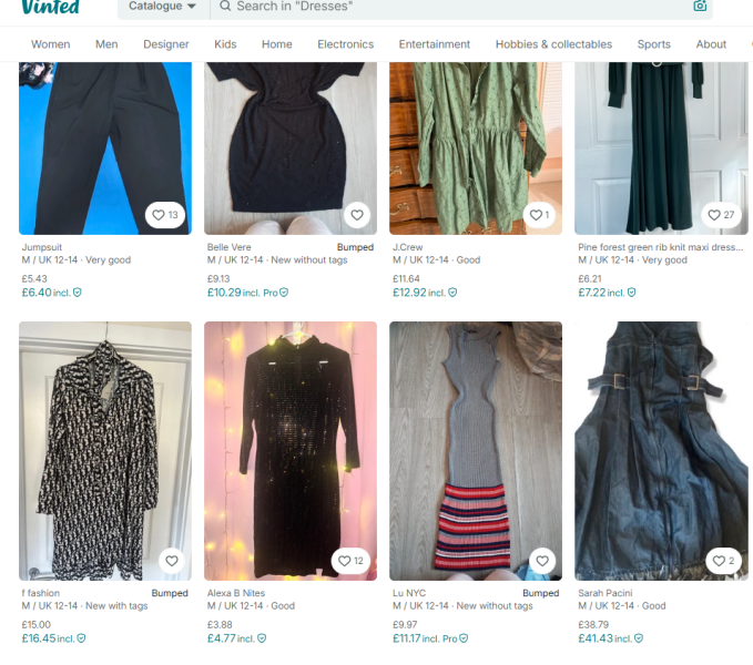 Vinted sizing changes