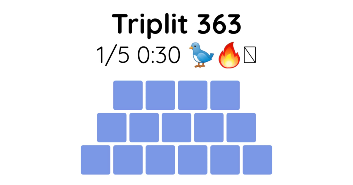 Yet another new word game - let me introduce you to Triplit!