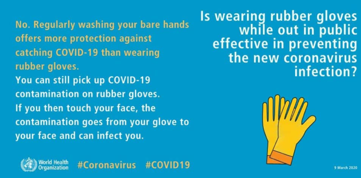 Felt sick over customers wearing disposable gloves when shopping