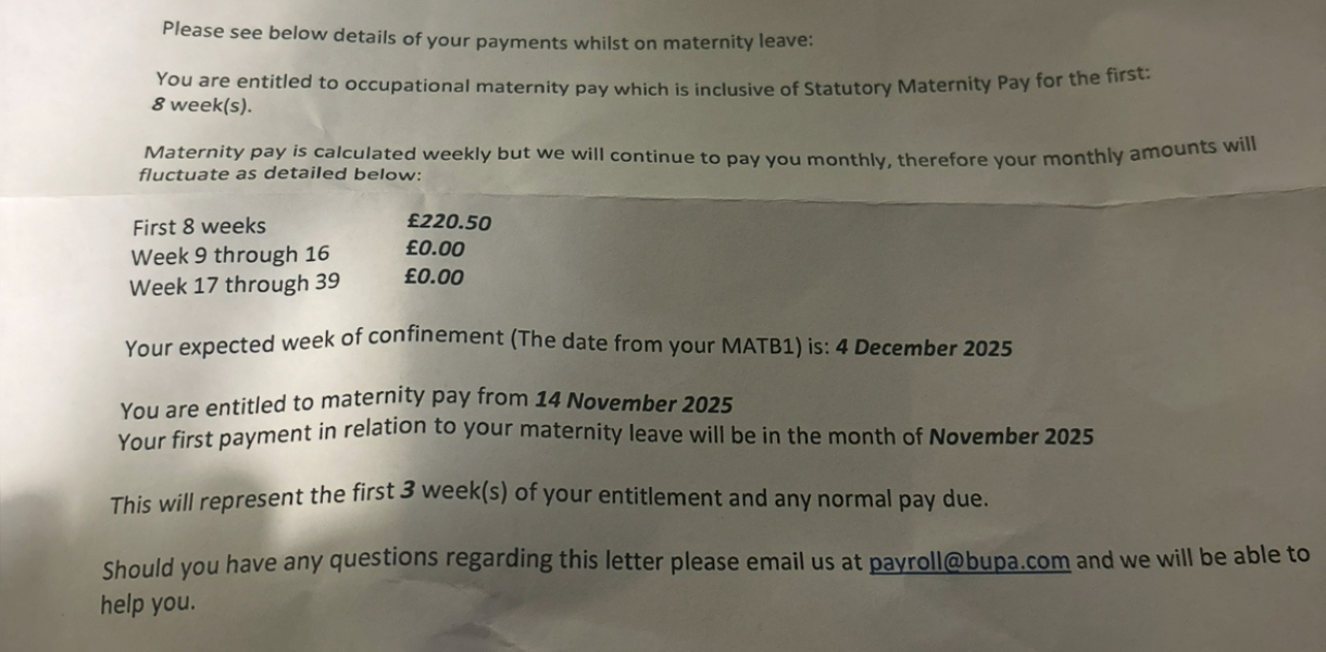 Maternity pay!?