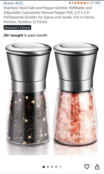 I need salt and pepper grinders which actually work