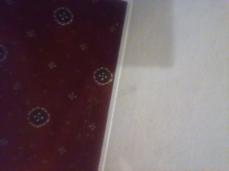 very small marks on wallpaper maybe an inch or two big i see about four or five theyre in the hall