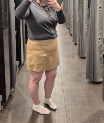 Skirt/ jumper look. Am I too big for it? Or doing it wrong